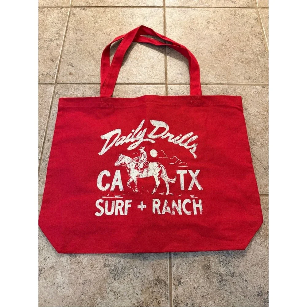 Daily Drills Limited Ed. Red Canvas Surf & Ranch Tote